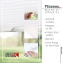 Weißes Deco-Raum Plissee Basic 40x150cm ohne Bohren mit Klemmfix, blickdicht.