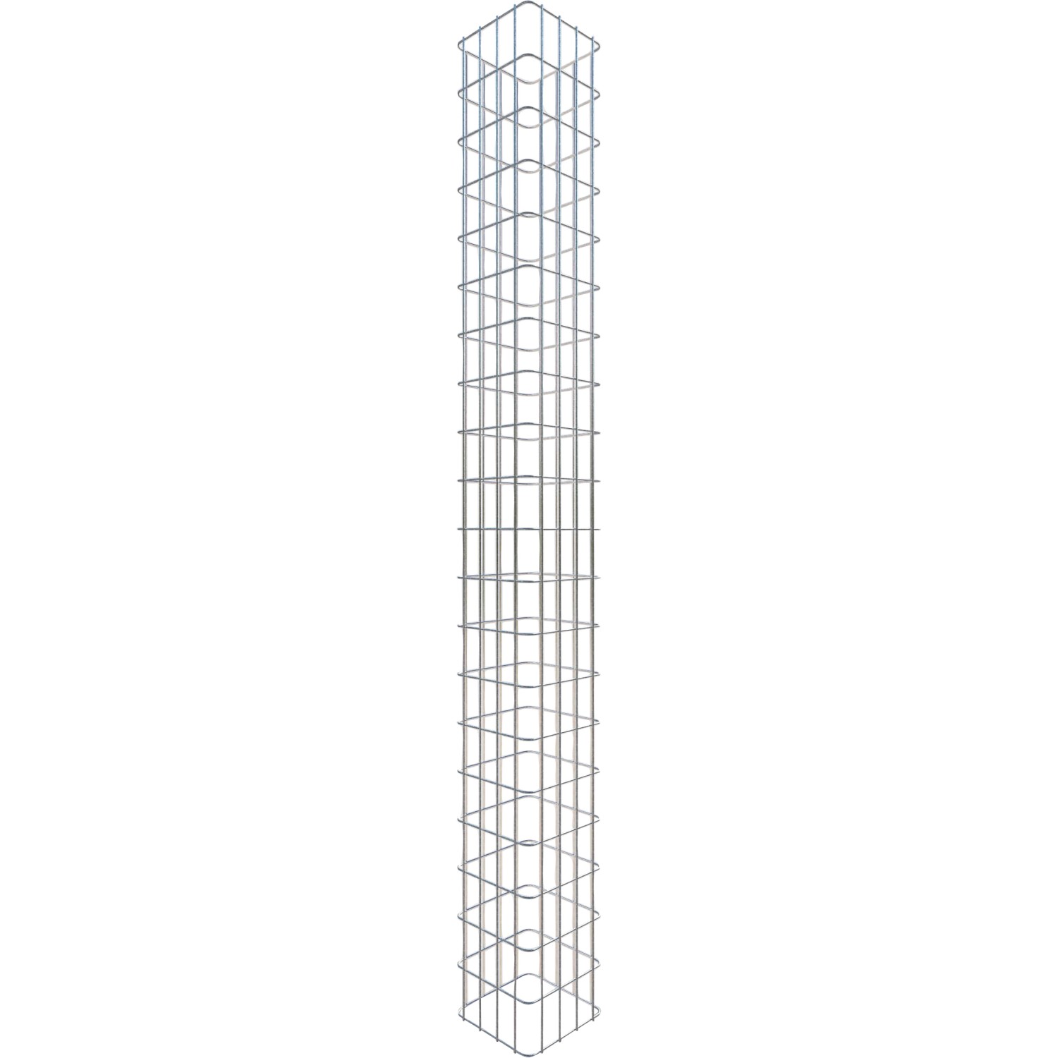 Gabiona Gabionen-Säule eckig feuerverz 200 x 22 x 22 cm Maschenw 5 x 10 cm