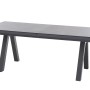 Ausziehbarer Gartentisch Ferrostone von Siena Garden, 100x260 cm, mit Aluminiumgestell.