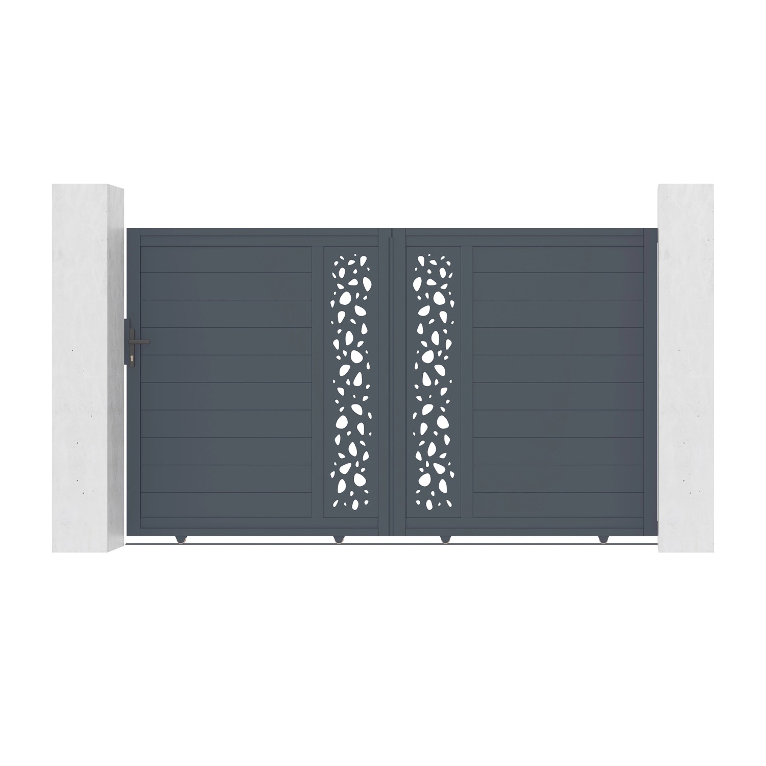 Casanoov Schiebetor 3M Sunny H 180Cm & 2 Pfosten H 190Cm Aluminium Grau günstig online kaufen