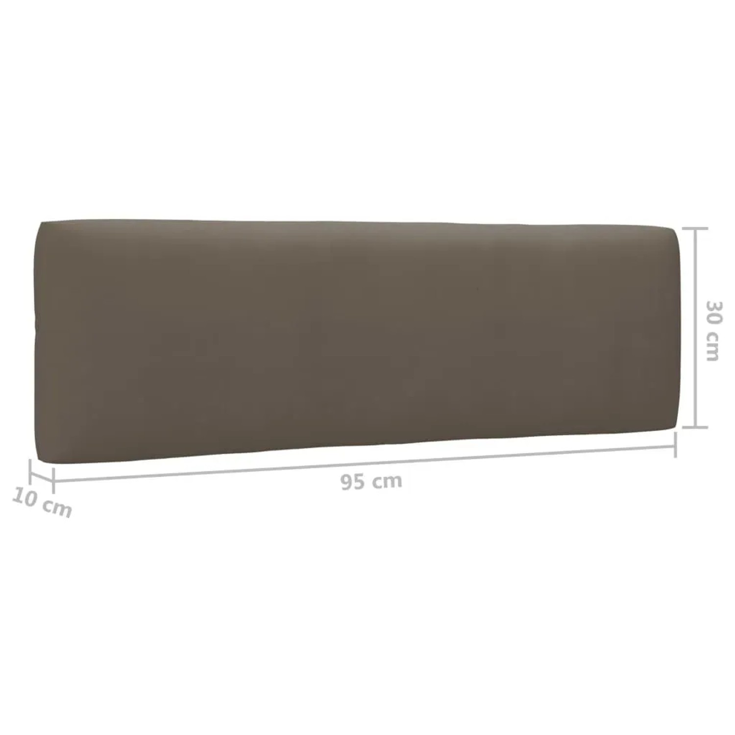 Taupefarbenes Kissen (95x30x10cm) für vidaXL Paletten-Lounge-Set, Gartenmöbel.