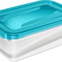 Keeeper Fredo Fresh Frischhaltedose, 2x3,3L, transparent mit blauem Deckel.