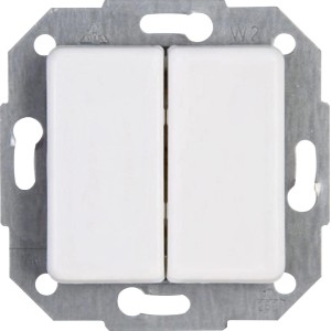 Kopp Doppel-Wechselschalter Europa Arktisweiß für das Schalterprogramm Europa.