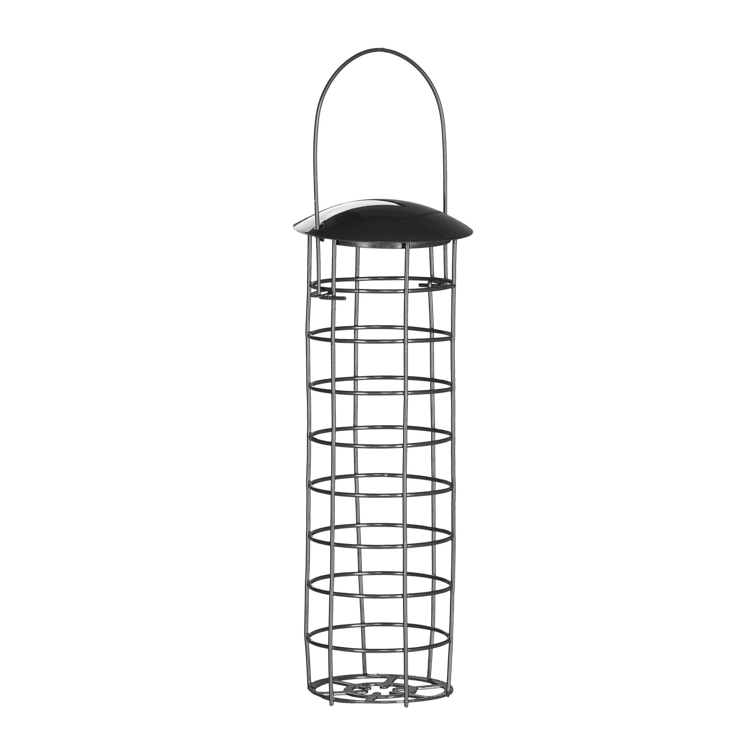 Relaxdays Meisenknödelhalter Eisen Schwarz für Wildvögel 31 cm x 8,5 cm 120 g