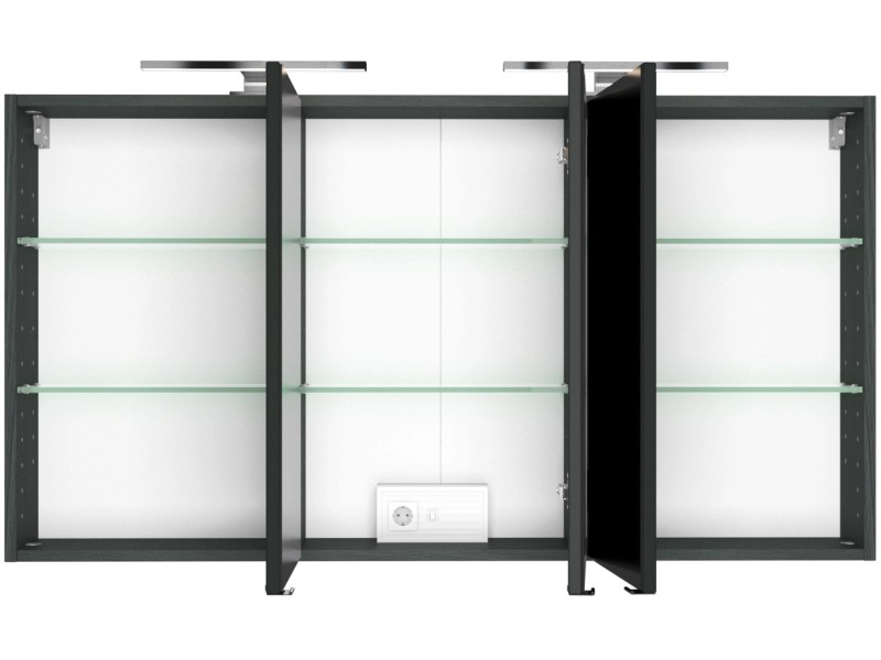 Held Spiegelschrank Bari Graphit 120 cm mit Softclose Türen kaufen bei OBI