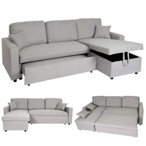 MCW Ecksofa mit Bettkasten L17 Grau