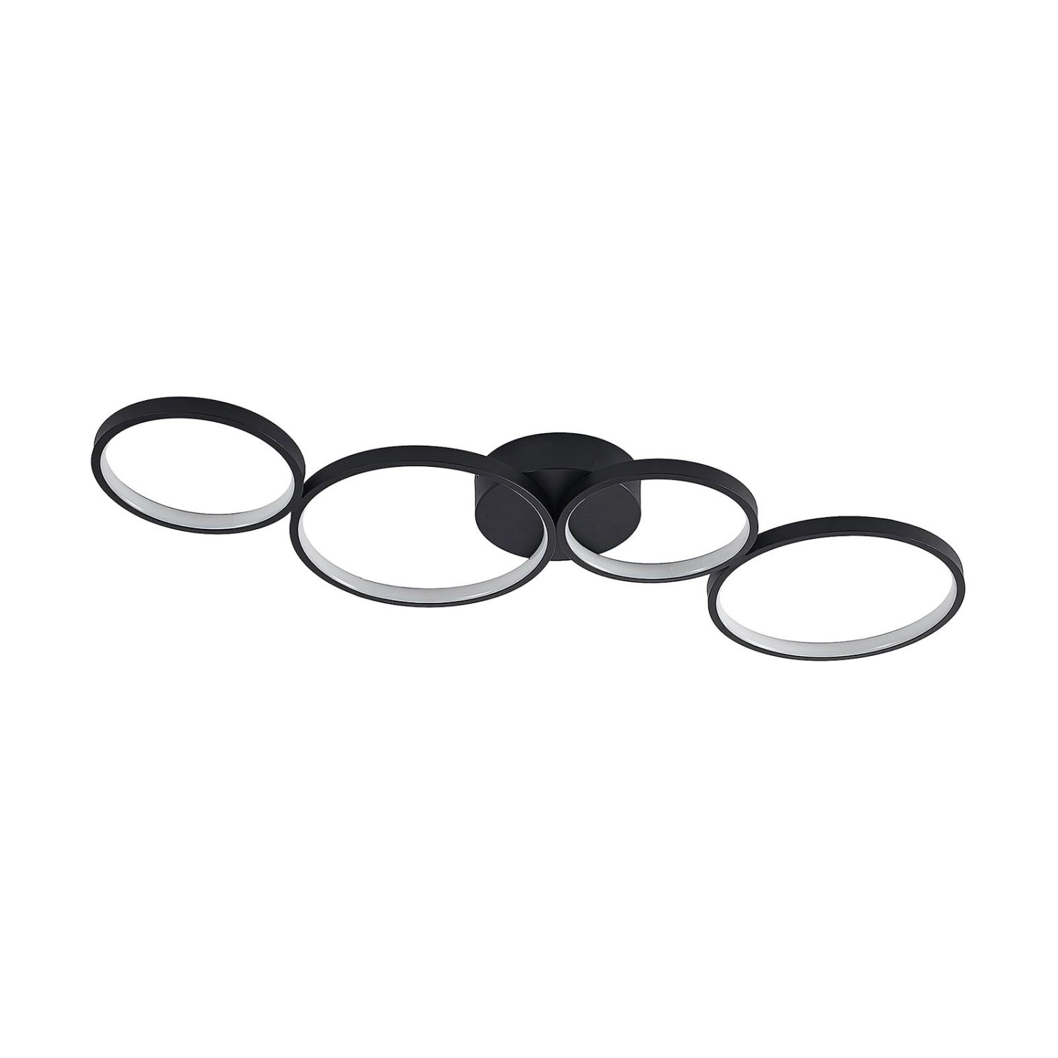 Lindby LED Deckenleuchte Evengeline 9626864 Modern in Schwarz aus Aluminium günstig online kaufen