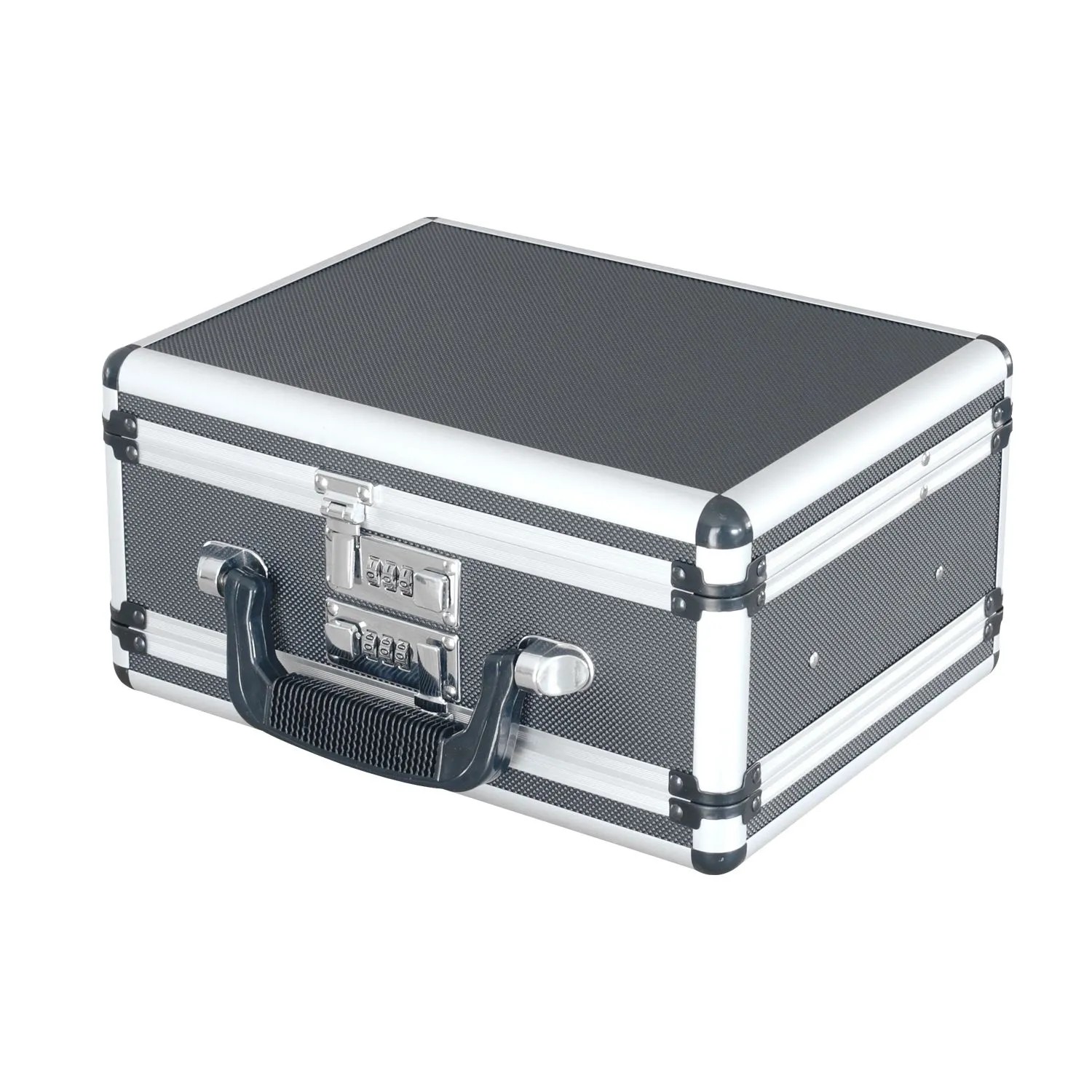 HMF 14411-02 Alu Transportkoffer Doppelseitig 31 x 26 x 15 cm Schwarz_4