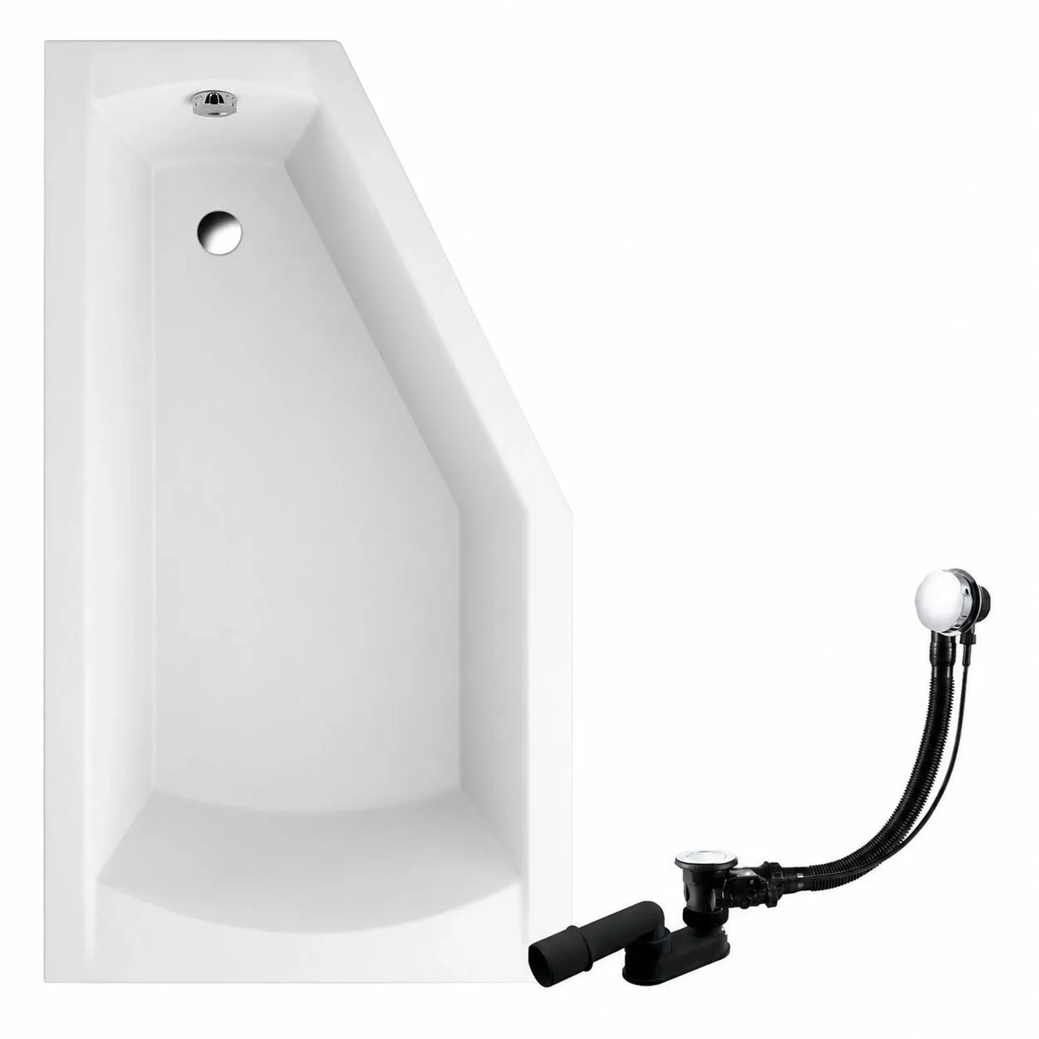 KOLMAN Badewanne Eckwanne 150 x 90 Cm Links Inkl. Ablauf Und Füße