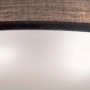Braune Orion Stoff Deckenleuchte, Ø 40cm, mit drei E14 Fassungen. Lampe für Wohnraum und Schlafzimmer.