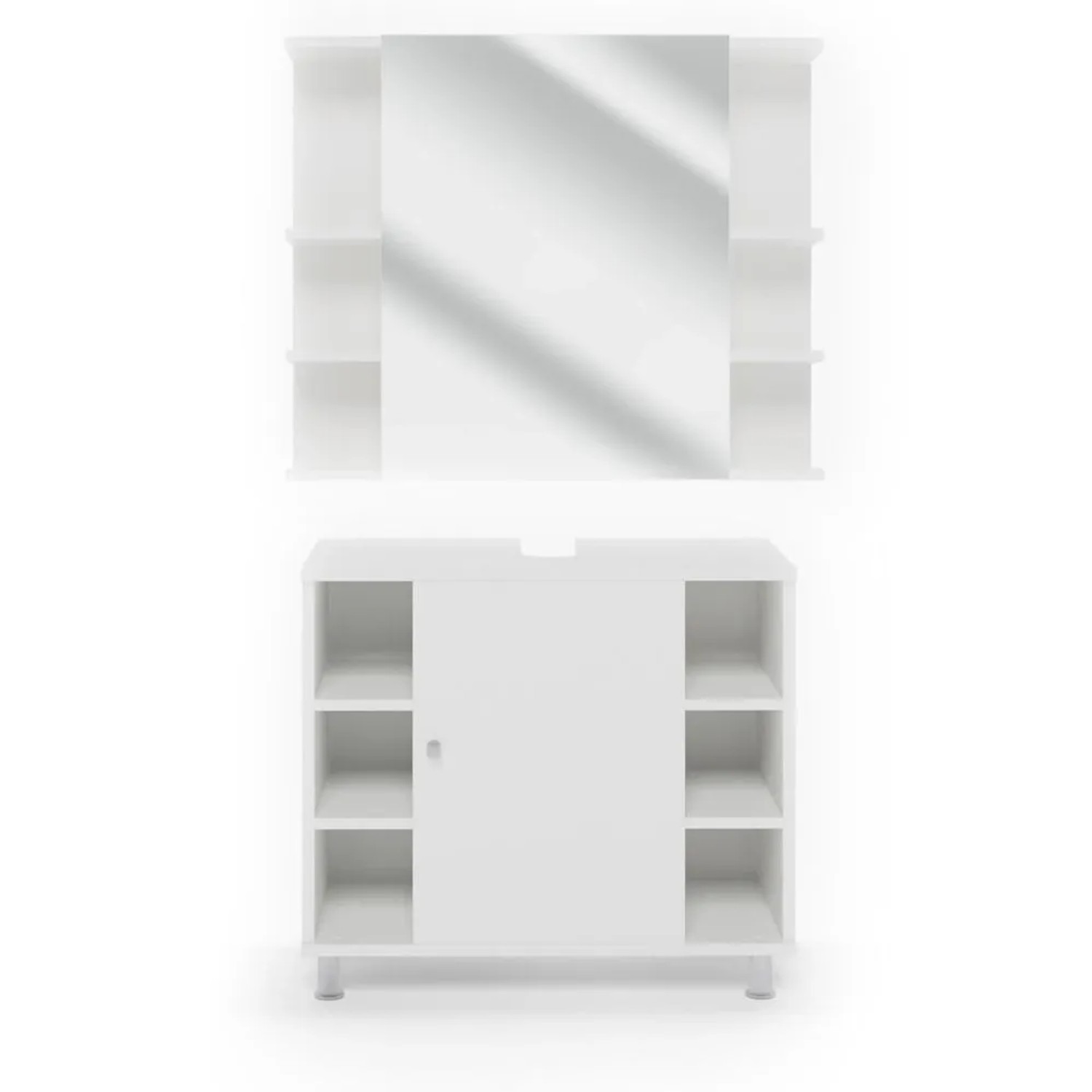 Vicco Badmöbel-Set Fynn Weiß 60 x 54 2-teilig