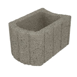 Grauer Multistein Klein, 33x24x20 cm, für Gartenmauern und Böschungsbefestigungen.