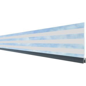 Zaun Dekorprofil-Set System Glas/Delta flach, 15 cm hoch, mit Adapterleiste in Anthrazit.