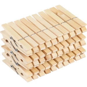 Holzwäscheklammern, 50 Stück, aus Birkenholz für Wäscheständer.