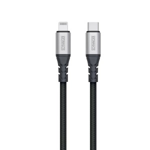 Schwaiger USB-C auf Lightning Ladekabel, 1,2m, Schwarz, robustes Kabel für Computer & Multimedia.