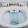 Glasdeals Dusch-WC Taharet mit Softclose-Sitz und Armatur in Weiß, spülrandlos.
