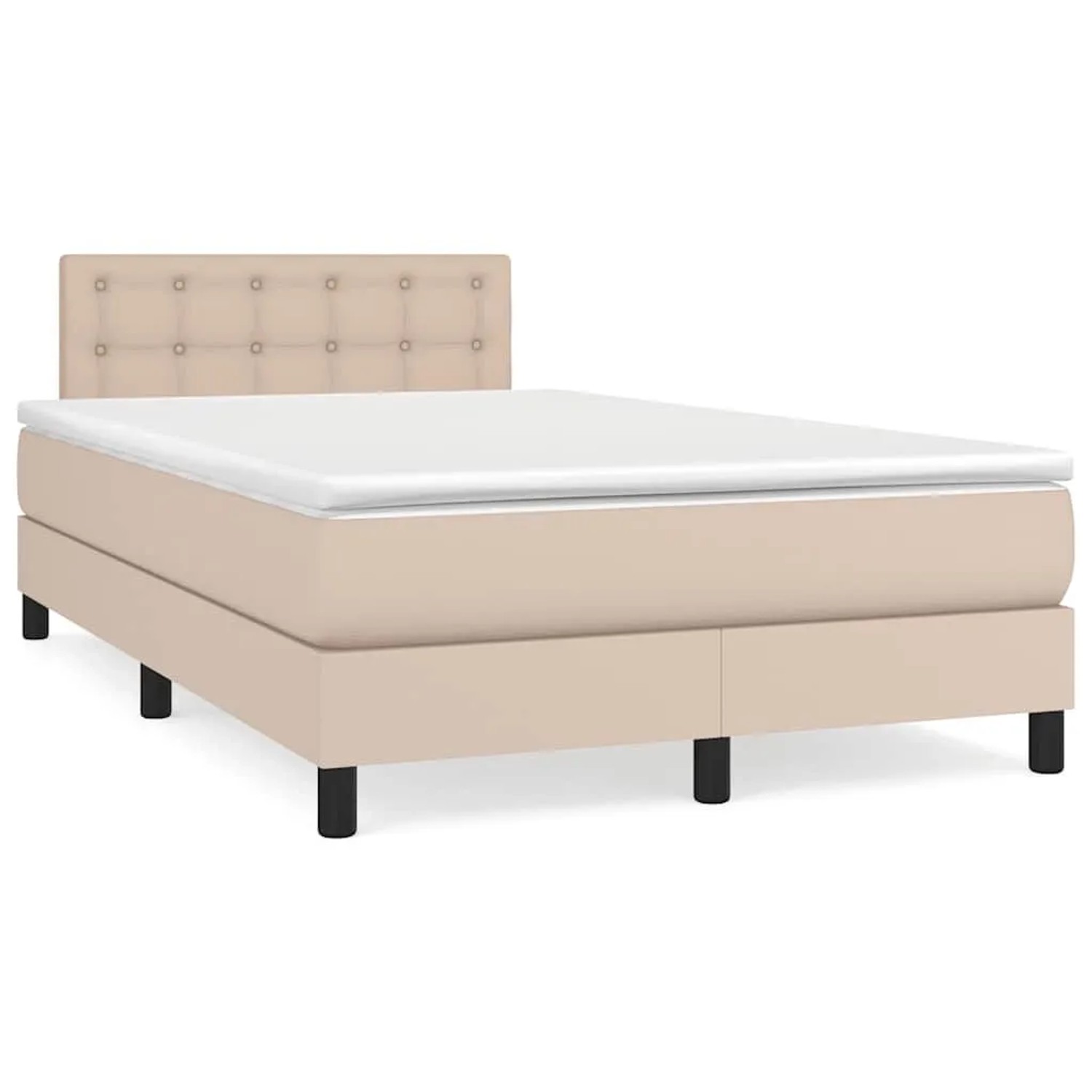 Thumbnail - vidaXL Boxspringbett mit Matratze & LED Cappuccino-Braun 120x190 cm 3270140