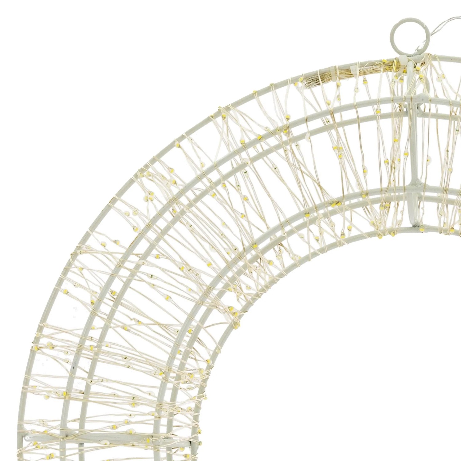 ECD Germany Weihnachtskranz Metall 50 cm LED Warmweiß 1440 LED IP44 Timer kaufen bei OBI