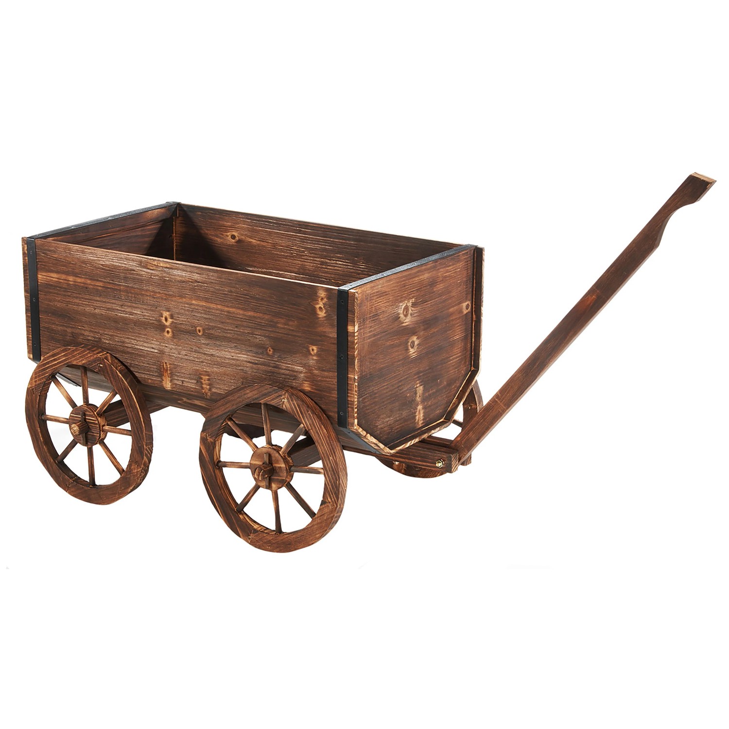 Kobolo Pflanzwagen Leiterwagen Gartendeko JAKOB aus Holz