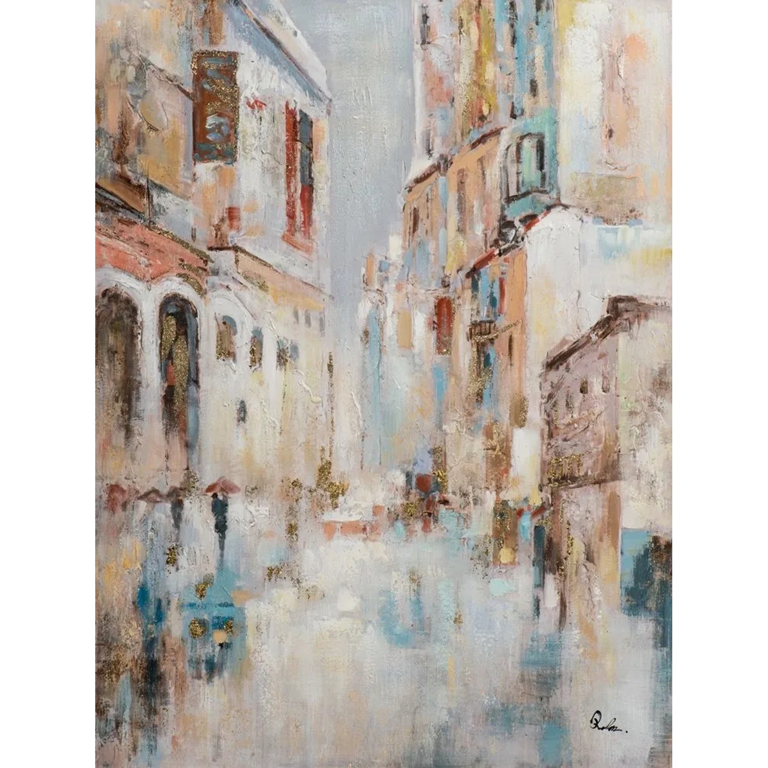 Art Universe Leinwandbild Stadtbummel 90 x 120 cm