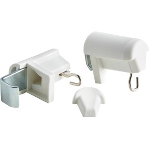 Klemmträger für Mataro Rollos, weiße Halterung zur Montage ohne Bohren.