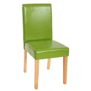 CHEFGASTRO Esszimmerstuhl 2er-Set Klassisch & Zeitlos 90x43x56cm Sitzhöhe 45cm Kunstleder Helle Beine Grün