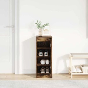 vidaXL Schuhschrank Räuchereiche 29,5x34x76 cm Holzwerkstoff 861863