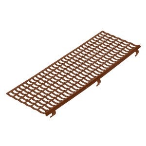 Brauner Inefa Laubfangstreifen für Dachrinnen, 30x100cm, zum Schutz vor Laub.