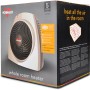 Verpackung des Vornado Heizlüfters VH200, 2100 W, in Silber-Schwarz. Elektrisches Heizgerät mit Lüfter.