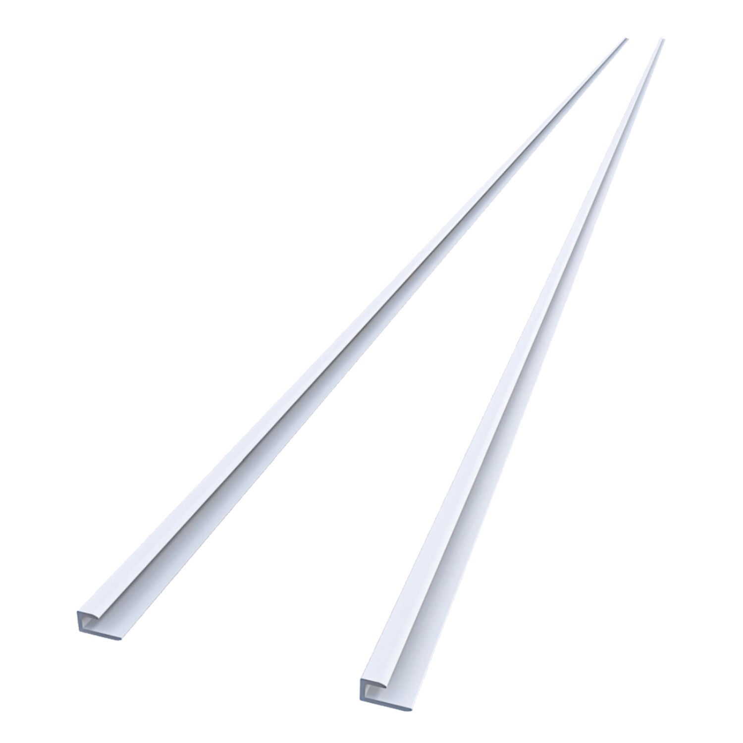 AICA 210cm Kantenprofil Aluminium Profil für 3mm Aluverbundplatte Matt Weiß