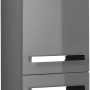 Pelipal Bad-Hängeschrank Serie 4005, 30 cm breit, in Steingrau Hochglanz mit zwei Schubladen und Softclose.