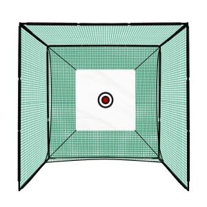 Monstershop Golfkäfig mit Netz und Zielscheibe für Golftraining im Garten.