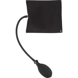 Schwarzes ELLIX Montagekissen, aufblasbar, 25x19,5 cm, mit Pumpe zum Anheben und Justieren.