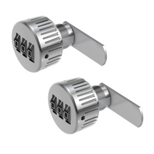 2er Set Basi Hebelschlösser HS 362 mit einstellbarer Zahlenkombination für Spinde und Schubladen.