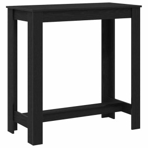Schwarzer Bartisch in Eichen-Optik, 102x50x103,5 cm, aus Holzwerkstoff.