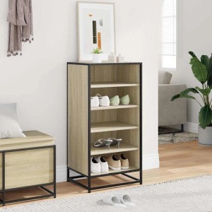 vidaXL Schuhregal Sonoma-Eiche 48x38x97,5 cm Holzwerkstoff 849205