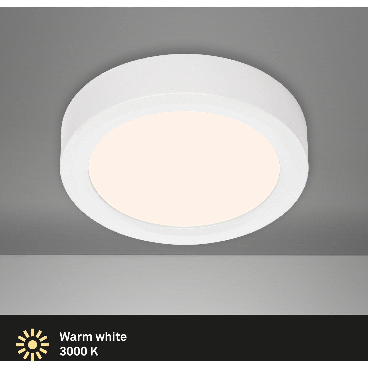 Briloner LED-Decken-& Wandlampe Fire Weiß Ø 17 cm