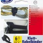 Fix-o-moll Klett-Kabelbinder, 6er-Pack, 15cm, zum Bündeln von Kabeln.