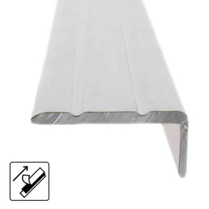 KARAT Winkelprofil, silber, selbstklebend, 2,45x1x100cm, für Kanten und Abschlüsse.