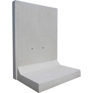 Diephaus L-Stein bewehrt, grau, 180x100x100x12 cm, für Einfassungen und Mauersysteme.