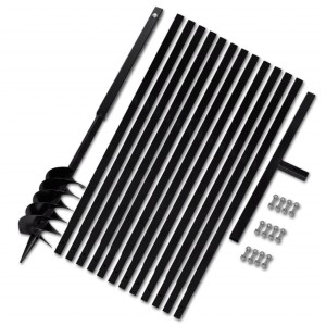 vidaXL Erdbohrer mit Griff 120 mm Verlängerungsrohr 13 m 270525