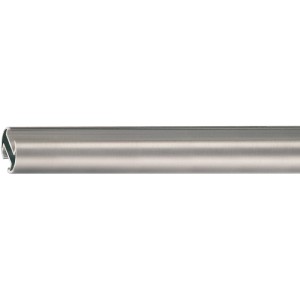Mydeco Gardinenstange Edelstahl-Optik, Ø 2 cm, 160 cm. Für Gardinen mit Gleiter.