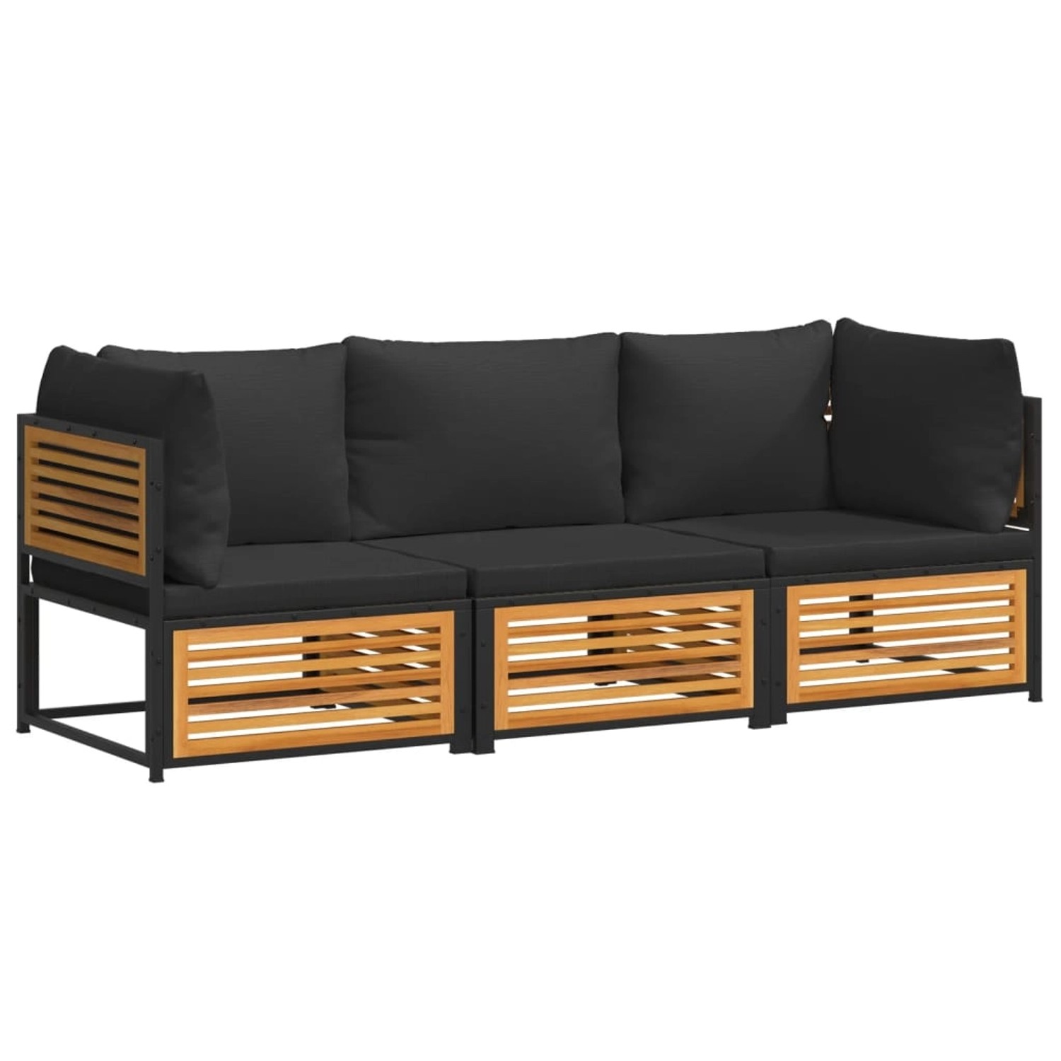 vidaXL 3-Tlg Garten-Sofagarnitur mit Kissen Massivholz Akazie 3214888 günstig online kaufen