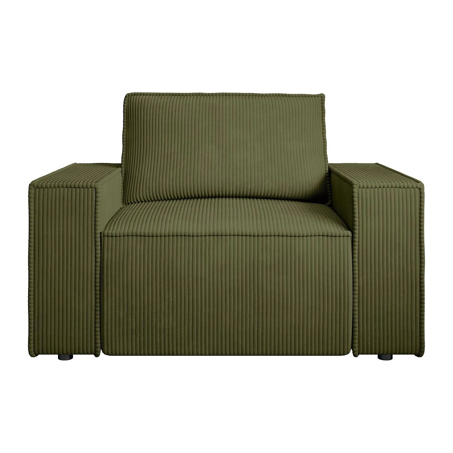 Vente-unique Sessel Mit Gerader Rückenlehne Amelia Khaki 120 cm