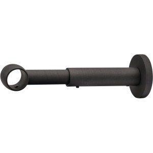 Mydeco Gardinenstangen-Halterung Noble, 1-läufig, ausziehbar, Eisen-gebürstet, Ø 2 cm.
