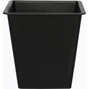 Schwarze Pflanzsäule Shadow, 28x28x40 cm, aus Polyrattan, für Balkon und Terrasse.