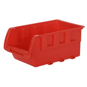 Roter PROREGAL Sichtlagerkasten aus Kunststoff, 10er-Set, ideal zur Aufbewahrung von Kleinteilen.