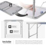 Tectake Campingtisch Lothar Klappbar Wetterfest  75 x 55 x 68 cm Grau_7