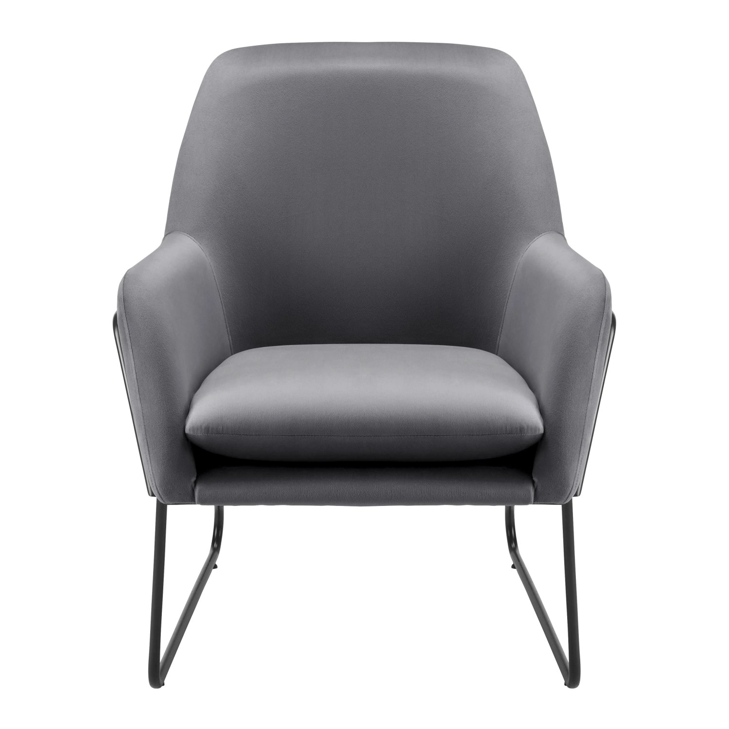 Bessagi Home Sessel Kezia Dunkelgrau Samt