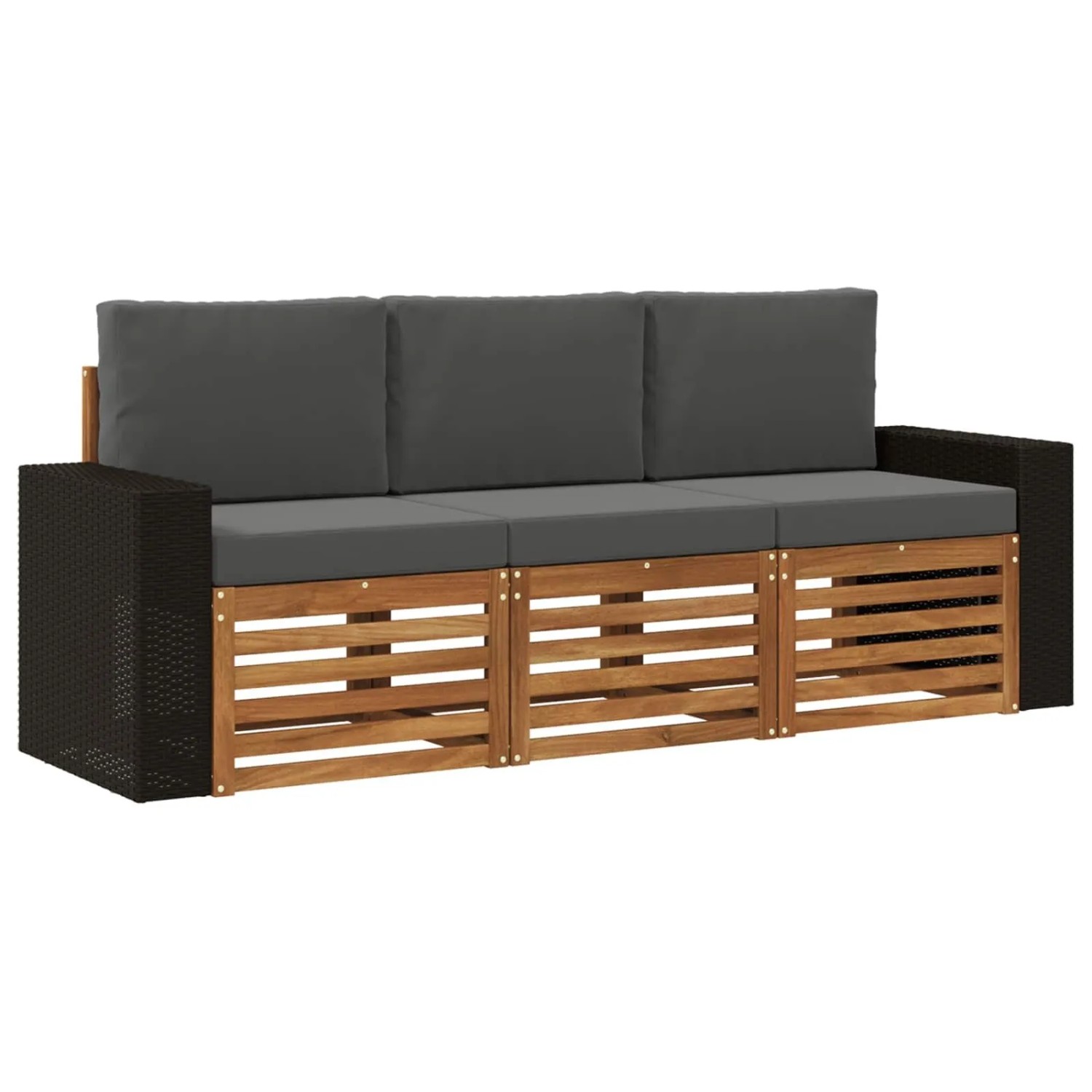 vidaXL Sofagarnituren mit Kissen 3 Stk Massivholz Akazie 3383973